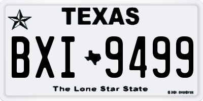 TX license plate BXI9499