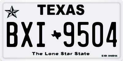 TX license plate BXI9504