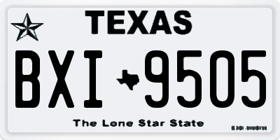 TX license plate BXI9505