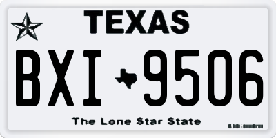 TX license plate BXI9506