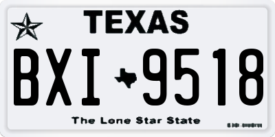 TX license plate BXI9518