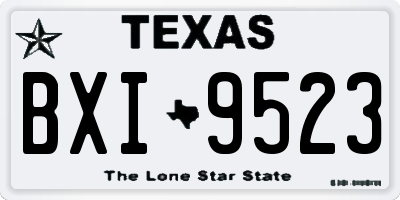 TX license plate BXI9523