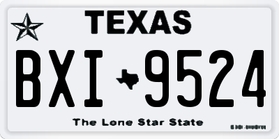 TX license plate BXI9524