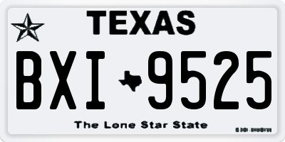 TX license plate BXI9525