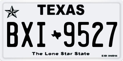 TX license plate BXI9527