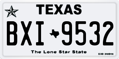 TX license plate BXI9532