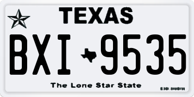 TX license plate BXI9535