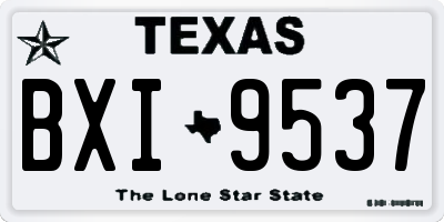 TX license plate BXI9537