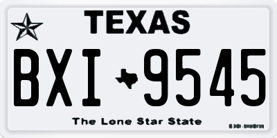 TX license plate BXI9545