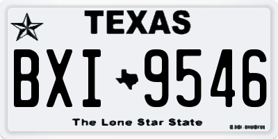 TX license plate BXI9546