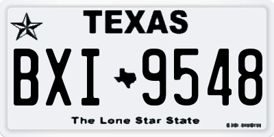 TX license plate BXI9548