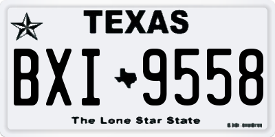 TX license plate BXI9558