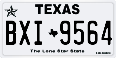 TX license plate BXI9564