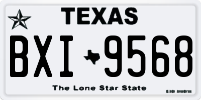 TX license plate BXI9568