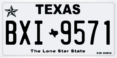 TX license plate BXI9571