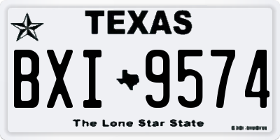 TX license plate BXI9574