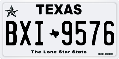 TX license plate BXI9576