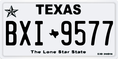 TX license plate BXI9577