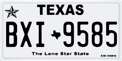 TX license plate BXI9585