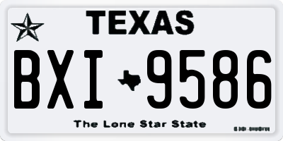 TX license plate BXI9586