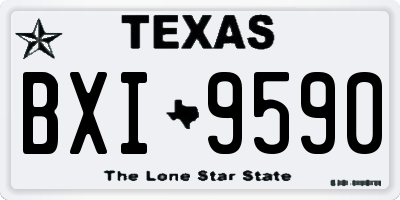 TX license plate BXI9590