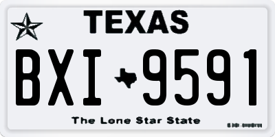 TX license plate BXI9591