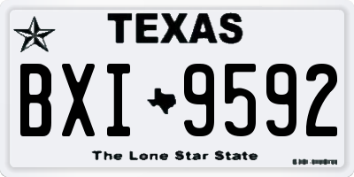 TX license plate BXI9592