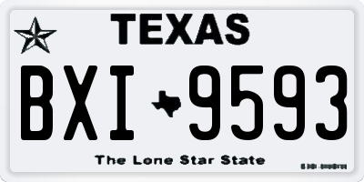 TX license plate BXI9593