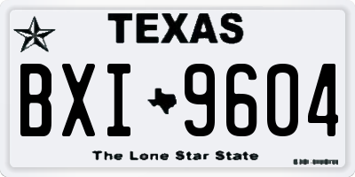 TX license plate BXI9604