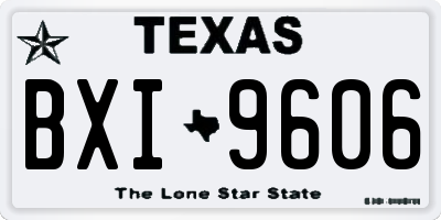 TX license plate BXI9606