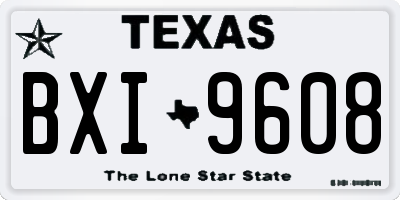 TX license plate BXI9608