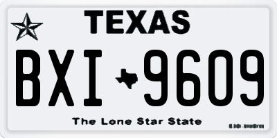 TX license plate BXI9609