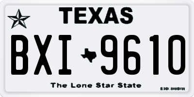 TX license plate BXI9610