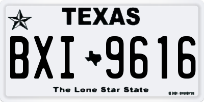 TX license plate BXI9616