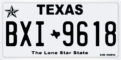 TX license plate BXI9618