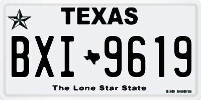 TX license plate BXI9619