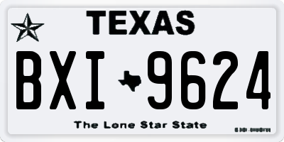 TX license plate BXI9624