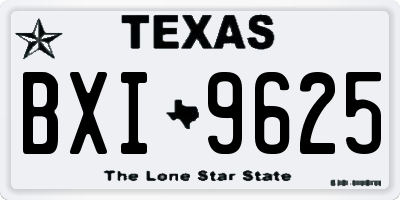 TX license plate BXI9625