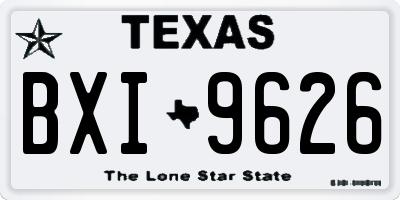 TX license plate BXI9626