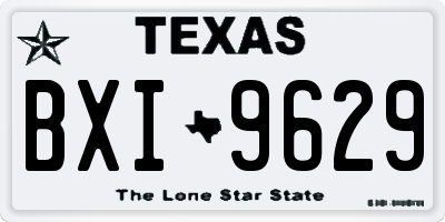 TX license plate BXI9629