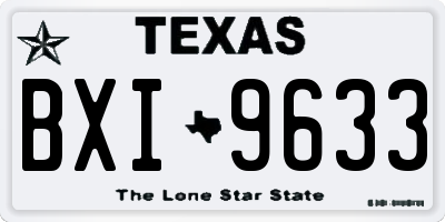 TX license plate BXI9633