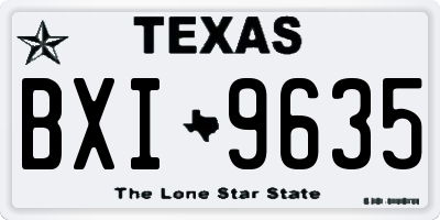 TX license plate BXI9635