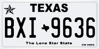 TX license plate BXI9636