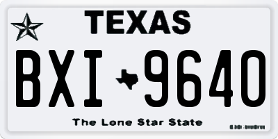 TX license plate BXI9640