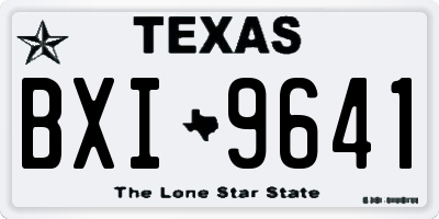 TX license plate BXI9641