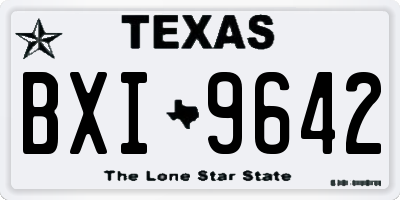 TX license plate BXI9642