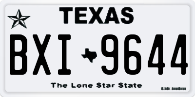 TX license plate BXI9644