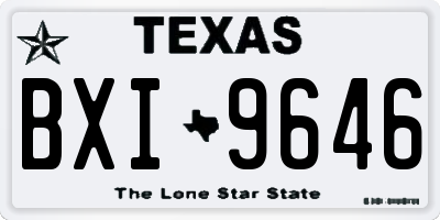TX license plate BXI9646
