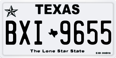 TX license plate BXI9655