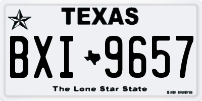 TX license plate BXI9657